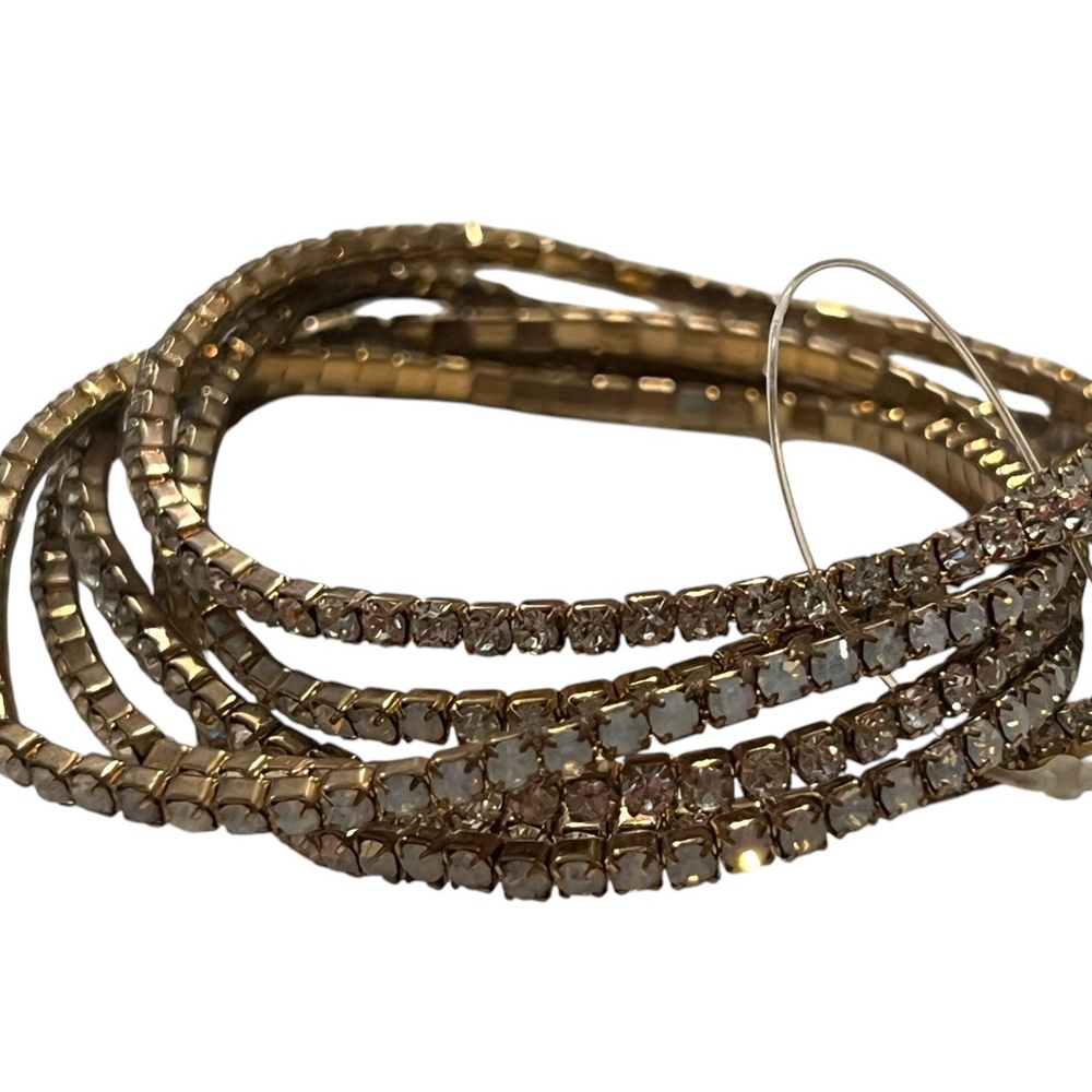 Gold Rhinestone Bracelets - Picture 2 of 6